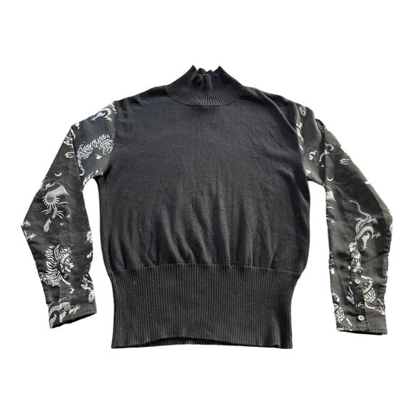 Christian Dada Men's Black Mock Neck Long Sleeve Sweater Size 50 (XL)